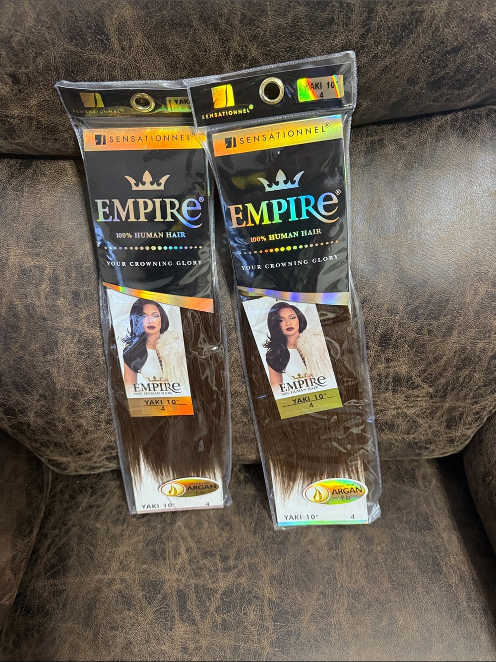Empire 100% Human Hair Weave - Yaki 10" (Color 4)
